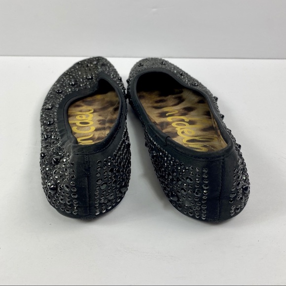 Sam Edelman | Black Studded Kid’s Ballet Flats - Picture 4 of 6